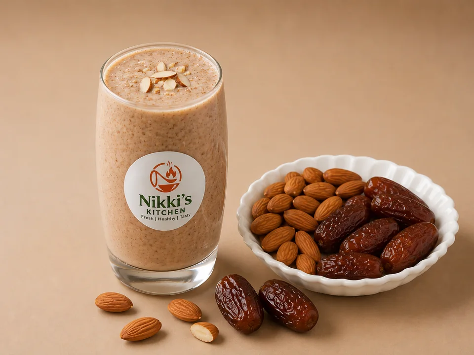 Almond Dry Fruit Smoothie from Nikki’s Kitchen