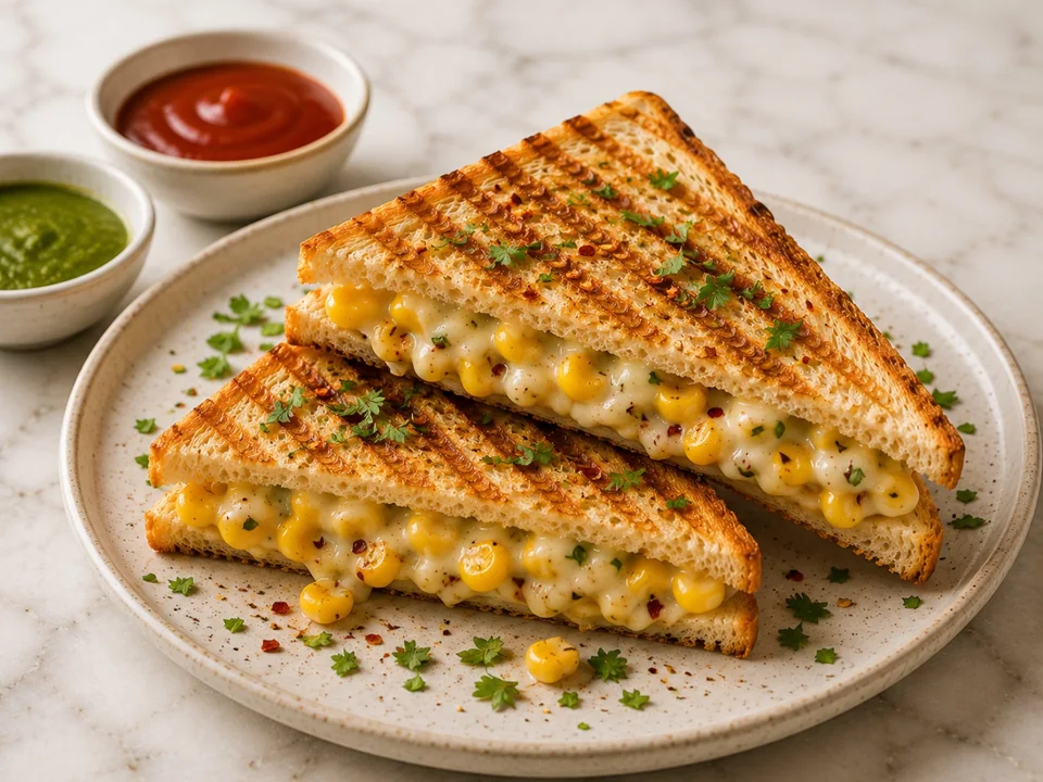 Corn Cheese Sandwich from Nikki’s Kitchen