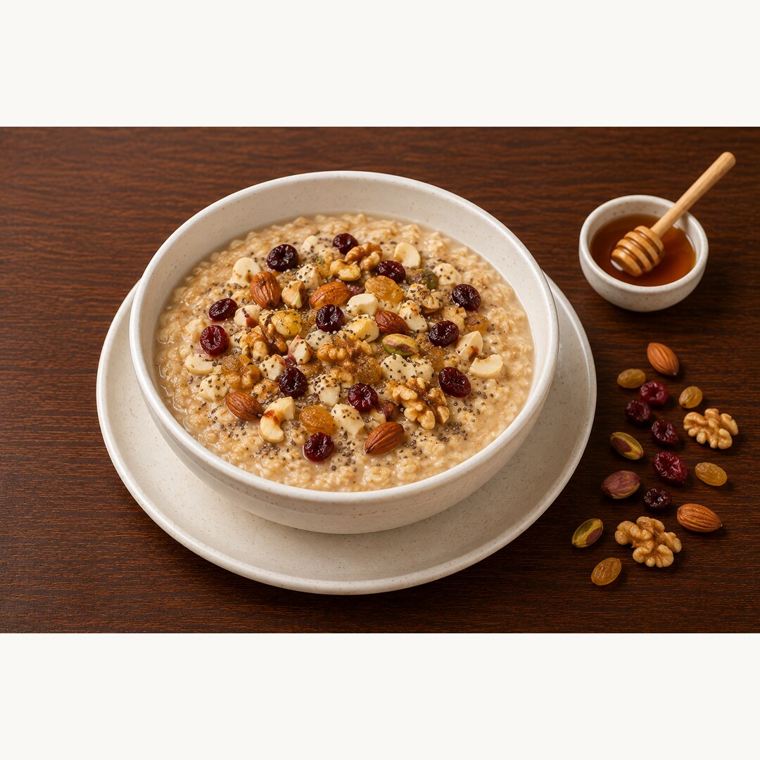 Dry Fruit Oats Bowl from Nikki’s Kitchen